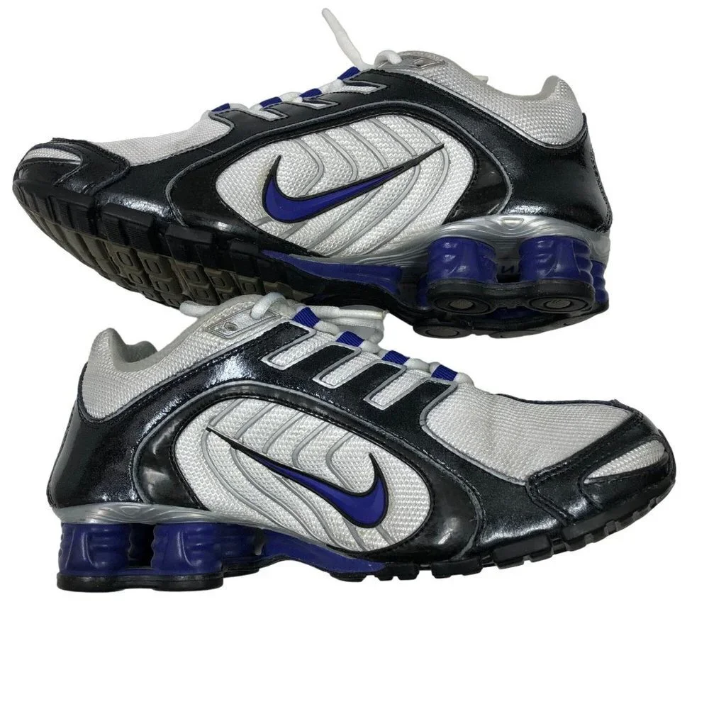Nike Womens Shox Navina - 356918 150 - White / Concord - Black - Size: 7